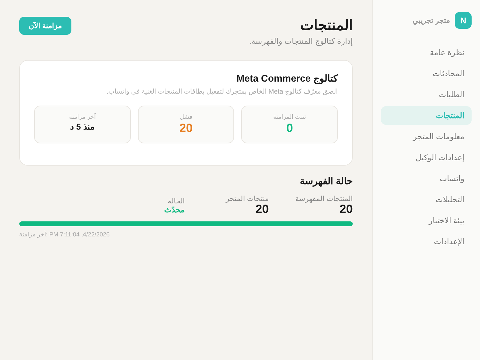 Products dashboard
